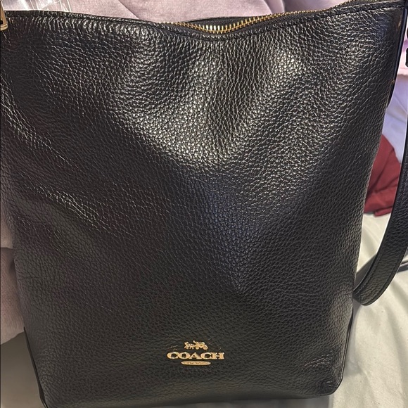 Coach Black Leather Shoulder Bag